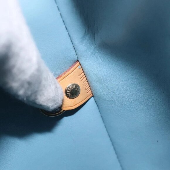 LOUIS VUITTON Monogram Vernis Houston Hand Bag Baby Blue M91005 LV Auth 115892 - Picture 11 of 16